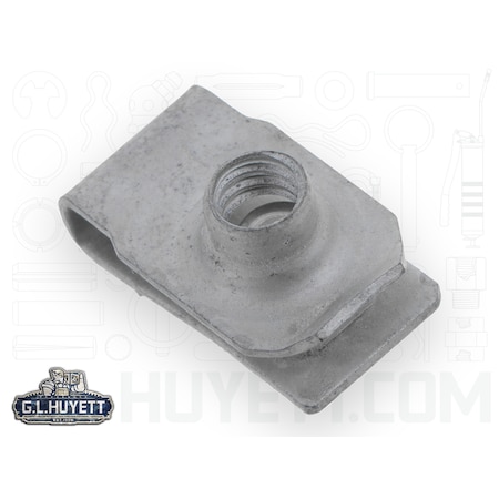 A Raymond Tinnerman Spring Nut, 1/4"-20, U Shape, Zinc Plated Finish EFUN-LUGS142059-3963/B